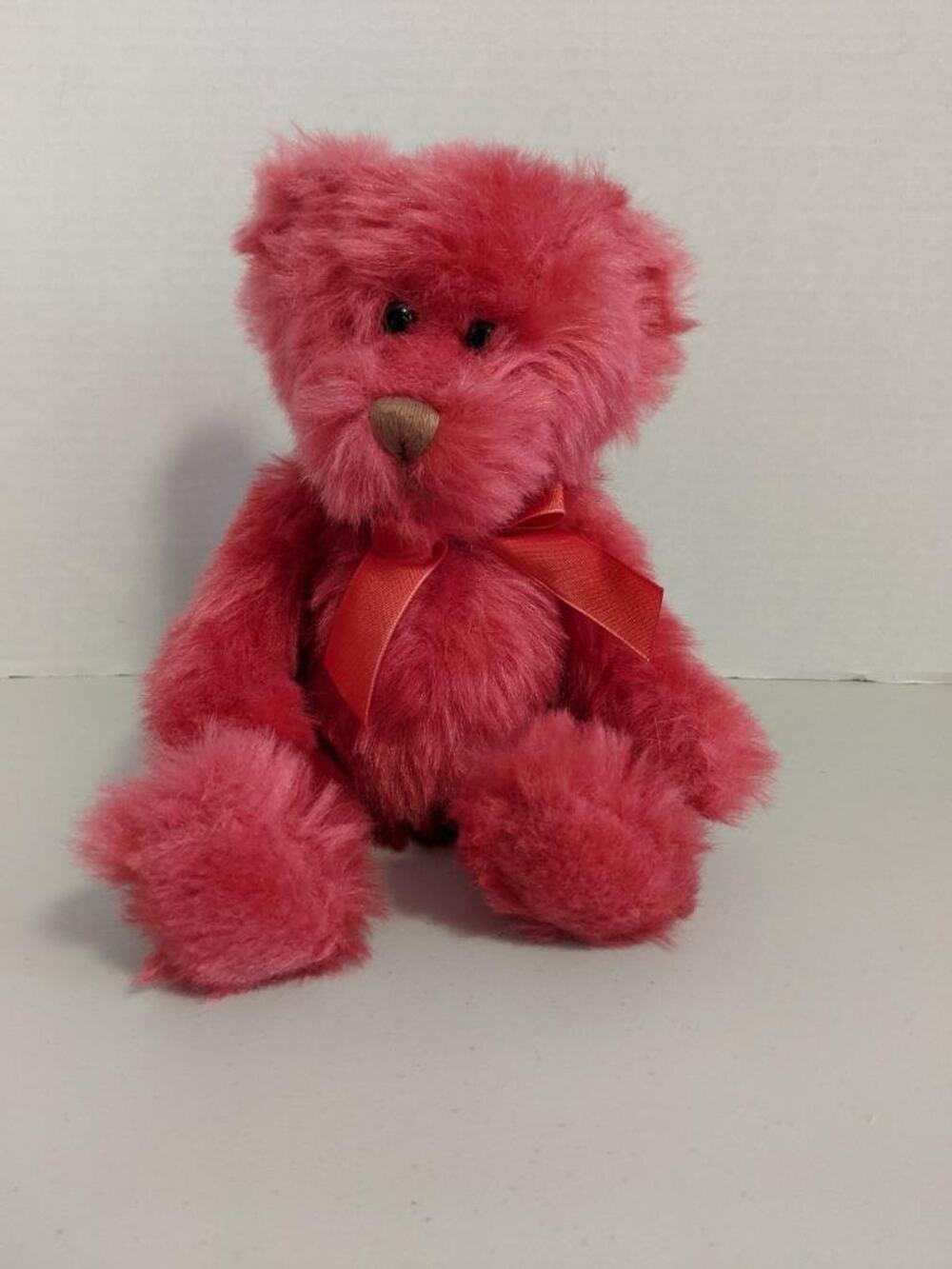 Russ 11" Jubilee Hot Pink Teddy Bear Beanbag Plush -0220T17